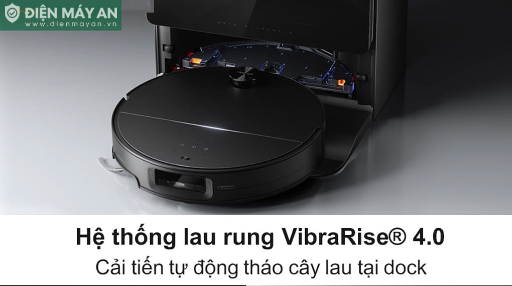 Robot hút bụi lau nhà Roborock Saros 10 - Đen/Trắng